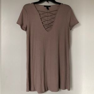 Beige Criss Cross Dress